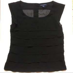 🌸 American Eagle Black Layered Top - Size XS